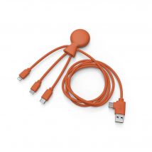 Mr Bio Cable multiconector ecológico largo 1M Xoopar Naranja - Nuevo