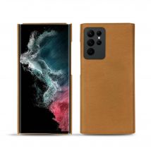 Funda de piel Samsung Galaxy S22 Ultra - Tapa trasera - Marrón - Piel lisa de primera calidad - Nuevo