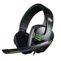 Casque Gamers avec Micro pour Mac et PC Smartphone Son Universel Reglage Jack Jeux Video (VERT)