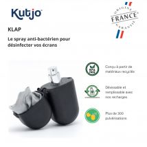 Kit de spray nettoyant naturel Kutjo Klap Noir, 300 pulvérisations avec 1 microfibre