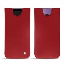 Pochette cuir Samsung Galaxy S9+ - - Rouge - Cuir lisse