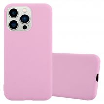 Coque pour Apple iPhone 14 PRO en CANDY ROSE VIF Housse de protection Étui en silicone TPU flexible