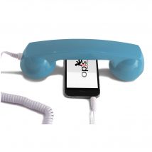 Combiné Téléphone Rétro pour Smartphones Android - Bleu Clair