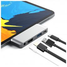 Adaptateur 4 en 1 Type C pour MACBOOK Air Femelle HDMI Jack USB Ports (ARGENT)