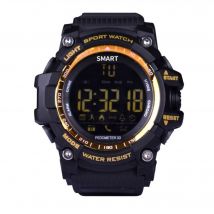 Montre Connectée Bluetooth Bracelet Sport Cadran Écran LCD IP67 50 M Or YONIS