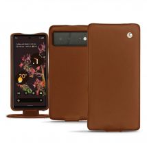 Housse cuir Google Pixel 6 - - Marron - Cuir lisse