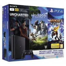 PS4 Slim Noire 1 To+ Horizon Zero Dawn + Uncharted: The Lost Legacy + Ratchet & Clank