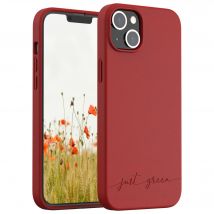 Coque pour iPhone 14 Plus Natura Eco-conçue Rouge Just Green