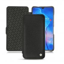 Funda de piel Huawei Mate 20 - Solapa horizontal - Negro - Piel granulada - Nuevo
