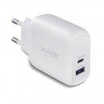 Chargeur secteur mural UE double USB universel PowerPort Speed LITE Charge Rapide 18W (Power Delivery), Blanc