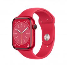 Watch Series 8 OLED 45 mm - Boîtier en Aluminium Rouge - GPS + Cellular - Bracelet Sport - Rouge