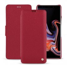 Funda de piel Samsung Galaxy Note9 - Solapa horizontal - Rojo - Piel saffiano - Nuevo