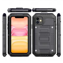 Coque pour Apple iPhone 11 en Noir Housse de protection Étui Protection robuste à 360° avec protection d'écran Outdoor Heavy Duty résistant aux chocs