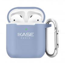 Coque chargement sans fil pour Apple AirPods en gel de silicone doux, Lilas Bleu
