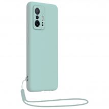 Coque Xiaomi 11T / 11T Pro Silicone Strap + Dragonne assortie Bleu Ciel Bigben