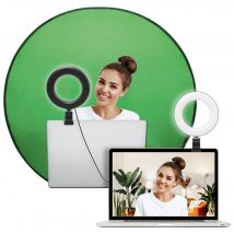 Kit Vlogging Fond vert + Anneau lumineux pour PC Bigben