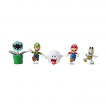 Lote de 5 Figuritas - JAKKS PACIFIC - Super Mario Bros : Mario Boo! 10 cm - Nuevo