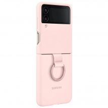 Coque Samsung G Z Flip 4 Silicone avec anneau Rose Samsung