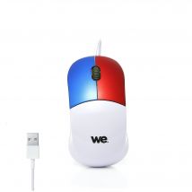 Ratón con cable para niños We (Blanco/Azul/Rojo) - Nuevo