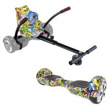 Confezione Hoverboard + kart multicolore - URBANGLIDE - Ruote 6,5 - 550W - 4Ah - Lunghezza regolabile - Nuovo