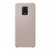 Xiaomi Redmi Note 9 Pro compatible carcasa de silicona lisa Soft Touch Pink Sand. - Nuevo