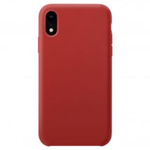 Coque en Gel de Silicone Doux pour Apple iPhone XR, Rouge Ardent