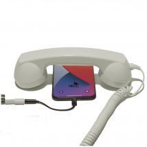 Combiné Téléphone Rétro pour Apple iPhone - Blanc