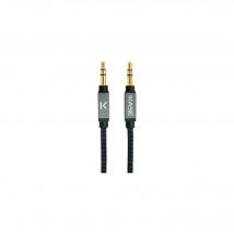 Câble Audio Stereo 3.5mm Jack vers Jack, Argent