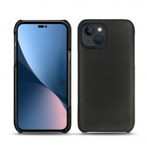 Coque cuir Apple iPhone 14 Plus - Coque arrière - Noir - Cuir lisse