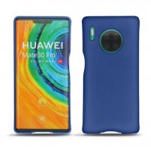 Coque cuir Huawei Mate 30 Pro - Coque arrière - Bleu - Cuir lisse