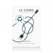 Câble Lightning pour iPhone Vert - 2 mètres - En filets de pêche recyclés