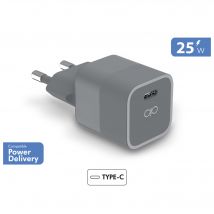Caricabatterie da casa 25W Consegna di energia Garanzia a vita Grigio - 100% plastica riciclata Force Power - Nuovo