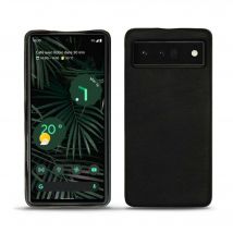 Funda de piel Google Pixel 6 Pro - Tapa trasera - Negro - Piel lisa de primera calidad - Nuevo