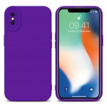 Coque pour Apple iPhone XS MAX en FLUID VIOLET FONCÉ Housse de protection Étui en silicone TPU flexible