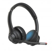 JLab Go Work Casque Avec fil &sans fil Arceau Appels/Musique USB Type-C Bluetooth Noir, Bleu