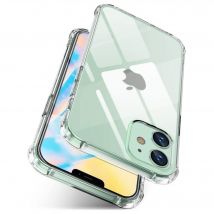 Pack Protection pour IPHONE 12 Mini (Coque Silicone Anti-Chocs + Film Verre Trempe)