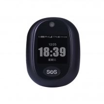 Montre Traceur GPS 4G Pendentif Collier SOS Etanche Enfant Senior Noir YONIS