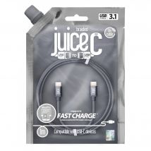 Juice Câble de charge et synchronisation USB Type-C vers Type-C Gris 1 m
