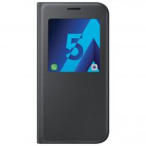 Etui à rabat à zone transparente Samsung noir pour Galaxy A5 A520 2017