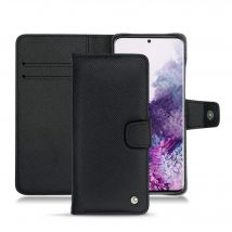 Housse cuir Samsung Galaxy S20 - - Noir - Cuir saffiano
