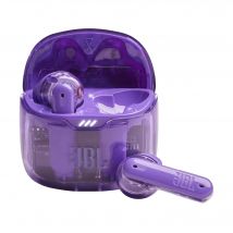 JBL Tune Flex Ghost Edition Casque True Wireless Stereo (TWS) Ecouteurs Appels/Musique Bluetooth Violet, Translucide
