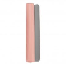 Tapis de souris XXL WE en PU réversible, rose et gris.