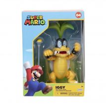 Figurita - JAKKS PACIFIC - Super Mario Bros : Iggy + Stick - 10 cm - Nuevo