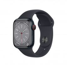 Watch Series 8 OLED 41 mm - Boîtier en Aluminium Minuit - GPS + Cellular - Bracelet Sport - Minuit