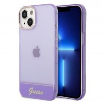 Guess Étui pour iPhone 14 6.1 violet Translucide