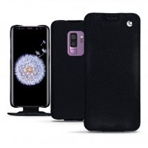 Funda de piel Samsung Galaxy S9+ - Solapa vertical - Negro - Piel saffiano - Nuevo