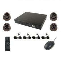 Kit Vidéo Surveillance 4 Caméras 1 3 Sharp Ccd 420 Tvl + Enregistreur Numérique YONIS