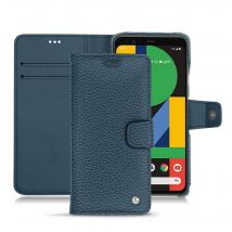 Funda de piel Google Pixel 4 - Solapa billetera - Azul - Piel granulada - Nuevo