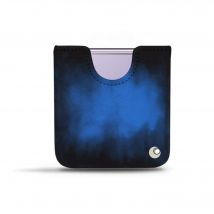 Pochette cuir Samsung Galaxy Z Flip4 - Pochette - Bleu - Cuir patine