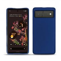 Funda de piel Google Pixel 6 - Tapa trasera - Azul - Piel lisa - Nuevo